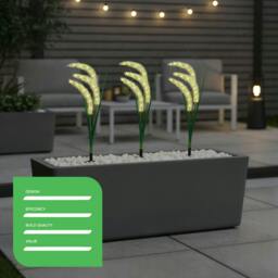 Rackhams Pack of 3 Solar Setaria Viridis Stake Lights – Decorative Grass Effect LED Garden Lights - thumbnail 6