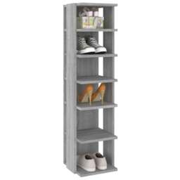 Rackhams Shoe Rack Grey Sonoma 27.5x27x102 cm Engineered Wood - thumbnail 5