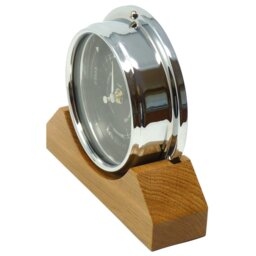 Rackhams Handmade Prestige Tide Clock in Chrome on an English Light Oak Mantel/Display Mount - thumbnail 6