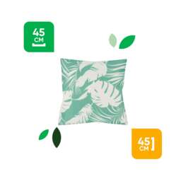 Rackhams Pair of Outdoor Scatter Cushions – Botanical Leaf Design - thumbnail 1
