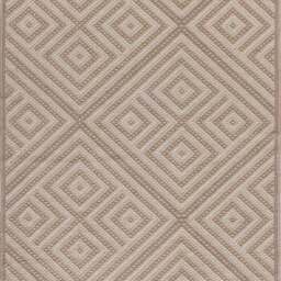 Rackhams Geo White & Beige Jute Looking Washable Rug - 120X170 cm - thumbnail 3