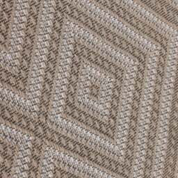 Rackhams Geo White & Beige Jute Looking Washable Rug - 120X170 cm - thumbnail 2