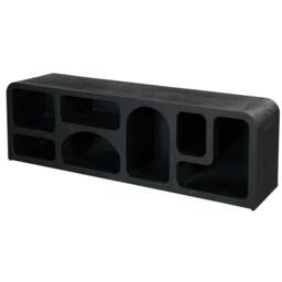 Rackhams Tv Cabinet Large Otis Geometric Black - 1 - Mango Wood & Engineering wood - Black - thumbnail 4