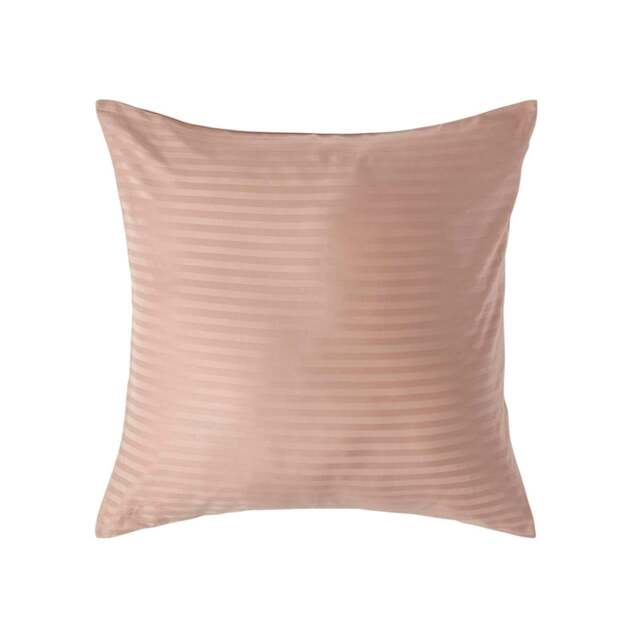Rackhams Silky 330 TC Egyptian Cotton Satin Stripe Pillowcase, European Size - Taupe Beige - 60 x 60 cm - image 1
