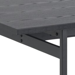 Rackhams Angus Dining Table in Black 200x74cm Included 4 Carrie Swivel Dining Chairs in Sand - Black - No - Black - thumbnail 4