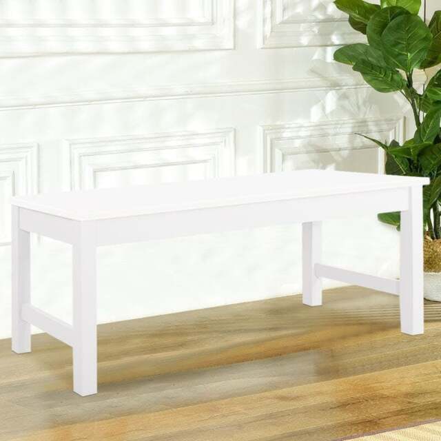 Rackhams Pine Bench All White - image 1