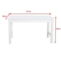 Rackhams Pine Bench All White - thumbnail 6