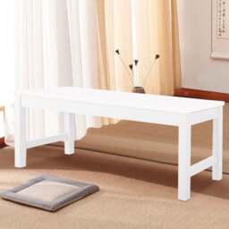 Rackhams Pine Bench All White - thumbnail 2
