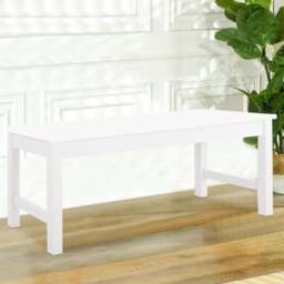 Rackhams Pine Bench All White