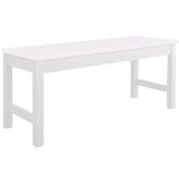 Rackhams Pine Bench All White - thumbnail 5
