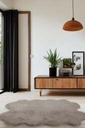 Rackhams Luxury Natural Faux Fur Rug - 105X140 cm - thumbnail 6