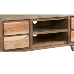 Rackhams Aaron Metal & Wood TV Cabinet - 140CM X 45CM X 63CM  (LXDXH) - Wood - brown - thumbnail 3