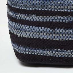 Rackhams Texas Denim Woven Striped Bean Filled Pouffe - 60 x 60 x 30 cm - thumbnail 5