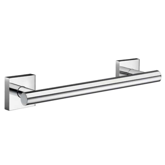 Rackhams Polished Chrome Grab Bar 28cm Toilet Handle or Bath Shower Safety Hand Rail for Elderly, Disabled, Seniors Mobility Aid