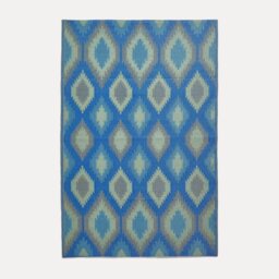 Rackhams Outdoor Rug Luxury Waterproof Reversible Recycled, For Garden, Amber Ikat - 180 x 270 cm - thumbnail 1