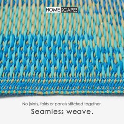 Rackhams Outdoor Rug Luxury Waterproof Reversible Recycled, For Garden, Amber Ikat - 180 x 270 cm - thumbnail 3