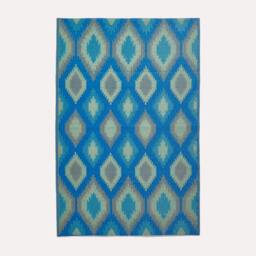Rackhams Outdoor Rug Luxury Waterproof Reversible Recycled, For Garden, Amber Ikat - 180 x 270 cm - thumbnail 1