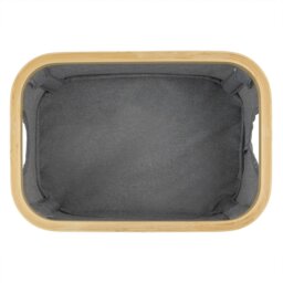 Rackhams Bambanio Foldable Bamboo Storage Basket, 26L, Set of 3 - Grey - thumbnail 4