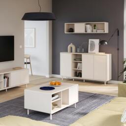 Rackhams Playly 3 Door Sideboard in Sand - W 161.6 X  H 93.4 X  D 42cm - Sand - 1 - thumbnail 6