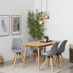 Rackhams Nagano Rectangular Dining Table in Oak - Brown - No - Brown - thumbnail 6