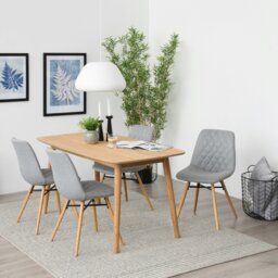 Rackhams Nagano Rectangular Dining Table in Oak - Brown - No - Brown - thumbnail 5