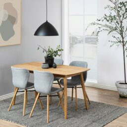 Rackhams Nagano Rectangular Dining Table in Oak - Brown - No - Brown - thumbnail 3