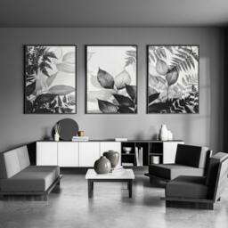 Rackhams Botanical Wall Art - Set of 3 Botanical Wall art Prints - A4 8.27 x 11.69 in / 21 x 29.7 cm - Satin Photo paper 280 gsm - Oak Frame - thumbnail 3