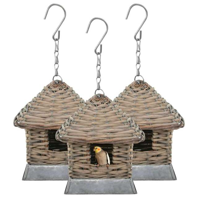 Rackhams Bird Houses 3 pcs Wicker