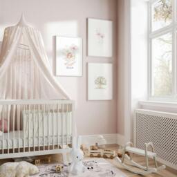 Rackhams Prints For Nursery - Set of 3 wall art prints - 20 x 30 in / 50 x 76 cm - Satin Photo paper 280 gsm - White Frame - thumbnail 2