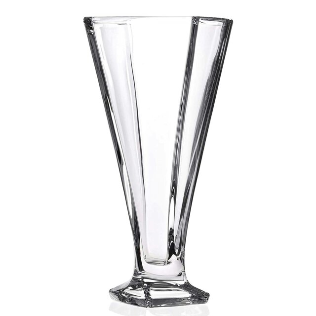 Rackhams Quadro Medium Crystal Vase - 28cm - Made From Premium Lead Free Crystal Glass