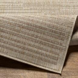 Rackhams Tuareg-Global Tan Ivory Beige Graphic In- & Outdoor Jute-Look Rug - 200 x 275 cm - thumbnail 4