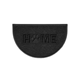 Rackhams Home Paw Embossed Halfmoon Spaghetti Indoor/Outdoor Doormat - Black - Yes (Suitable for Indoor) - thumbnail 1