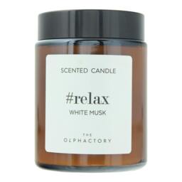 Rackhams Relax White Musk Scented Candle 135g