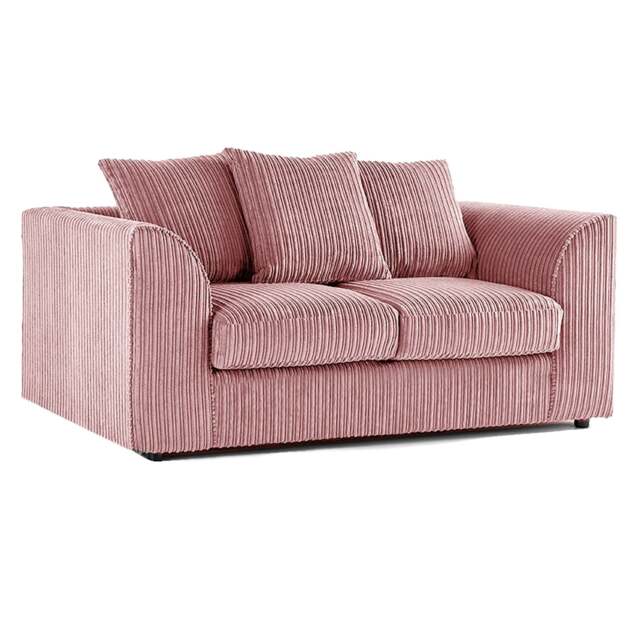 Rackhams Luxor Full Jumbo Cord 2 Seater - Scatter Back - Pink - image 1