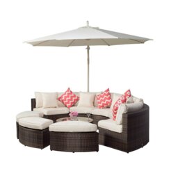 Rackhams Monaco Luxury Large Rattan Garden Sofa Set - Grey - 1 - thumbnail 4
