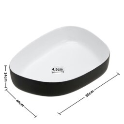 Rackhams Premium Ceramic Sink with Stainless Steel Pop-upand Mounting Ring - thumbnail 6