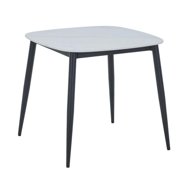 Rackhams Aspen Square Dining Table, White Sintered Stone - image 1