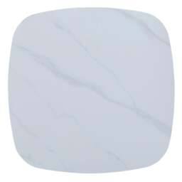 Rackhams Aspen Square Dining Table, White Sintered Stone - thumbnail 3