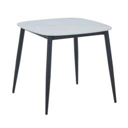 Rackhams Aspen Square Dining Table, White Sintered Stone