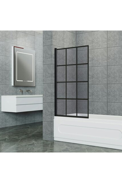 Rackhams 4mm Thickness Tempered Glass Shower Screen - Grey - image 1