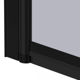 Rackhams 4mm Thickness Tempered Glass Shower Screen - Grey - thumbnail 5