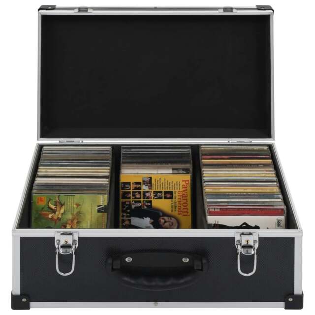 Rackhams CD Case for 60 CDs Aluminium ABS Black