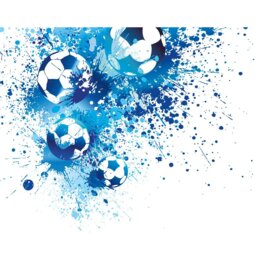 Rackhams Football Splash Wall Mural - Blue - Large - W350cm x H280cm - thumbnail 2