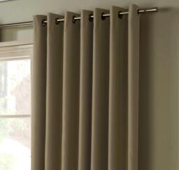 Rackhams Plain Blackout Ring top Curtains - Pink - 117cm width x 183cm drop - thumbnail 3