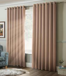Rackhams Plain Blackout Ring top Curtains - Pink - 117cm width x 183cm drop