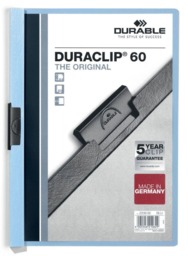 Rackhams DURACLIP 60 Sheet Document Clip File Folder - 25 Pack - A4 Blue