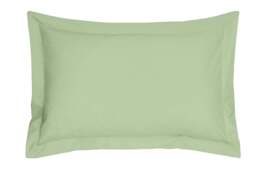 Rackhams Polycotton Oxford Pillowcases Pair 180 Thread Count - Green - Pillowcase (48cm x 74cm)