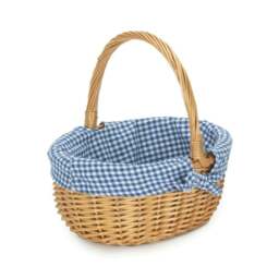 Rackhams Full Buff Willow Childs Oval Wicker Shopping Basket - Natural - thumbnail 5