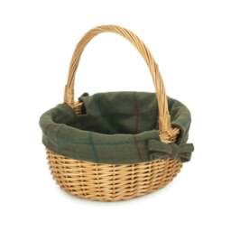 Rackhams Full Buff Willow Childs Oval Wicker Shopping Basket - Natural - thumbnail 6