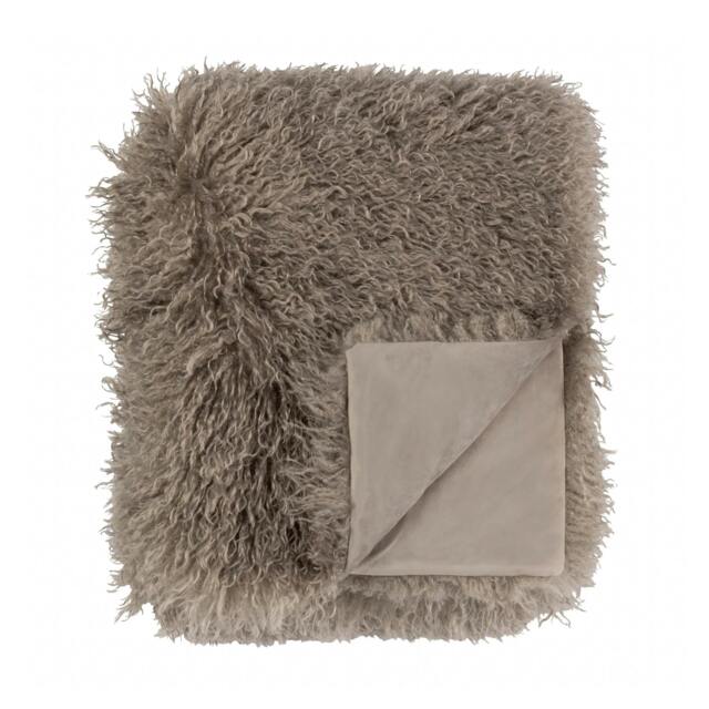 Rackhams Rowan Faux Fur Throw - Mocha - 130cm x 175cm - Mocha - 100% Polyester - image 1